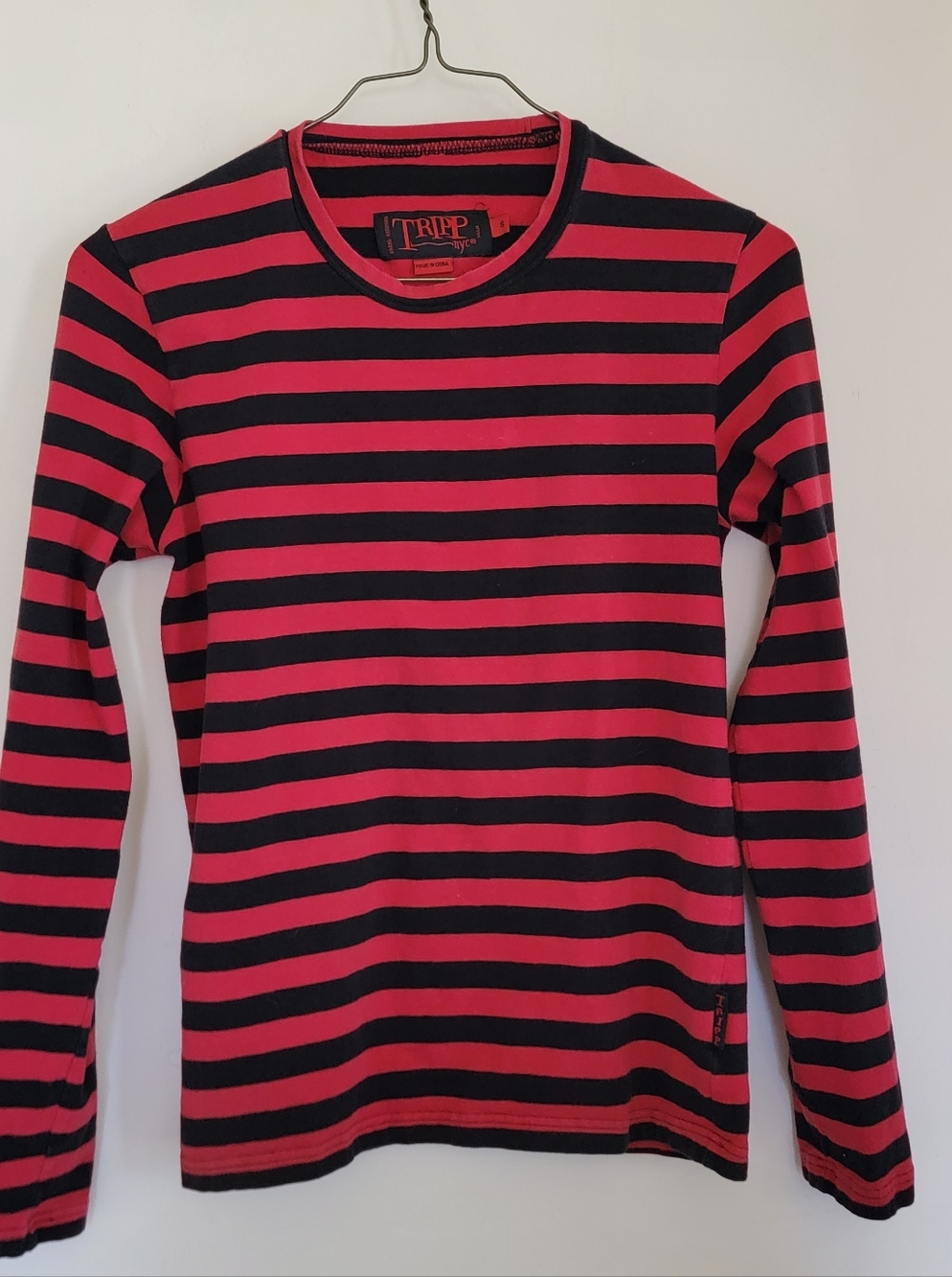 Tripp Cotton Spandex Striped Long Sleeve T Shirt